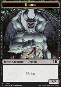 (image for) Demon (x/x) // Zombie (Black) Double-sided Token